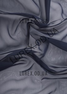 Шифон чорно синій JK-0162