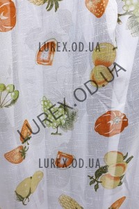 Фрукты (2) лён белый